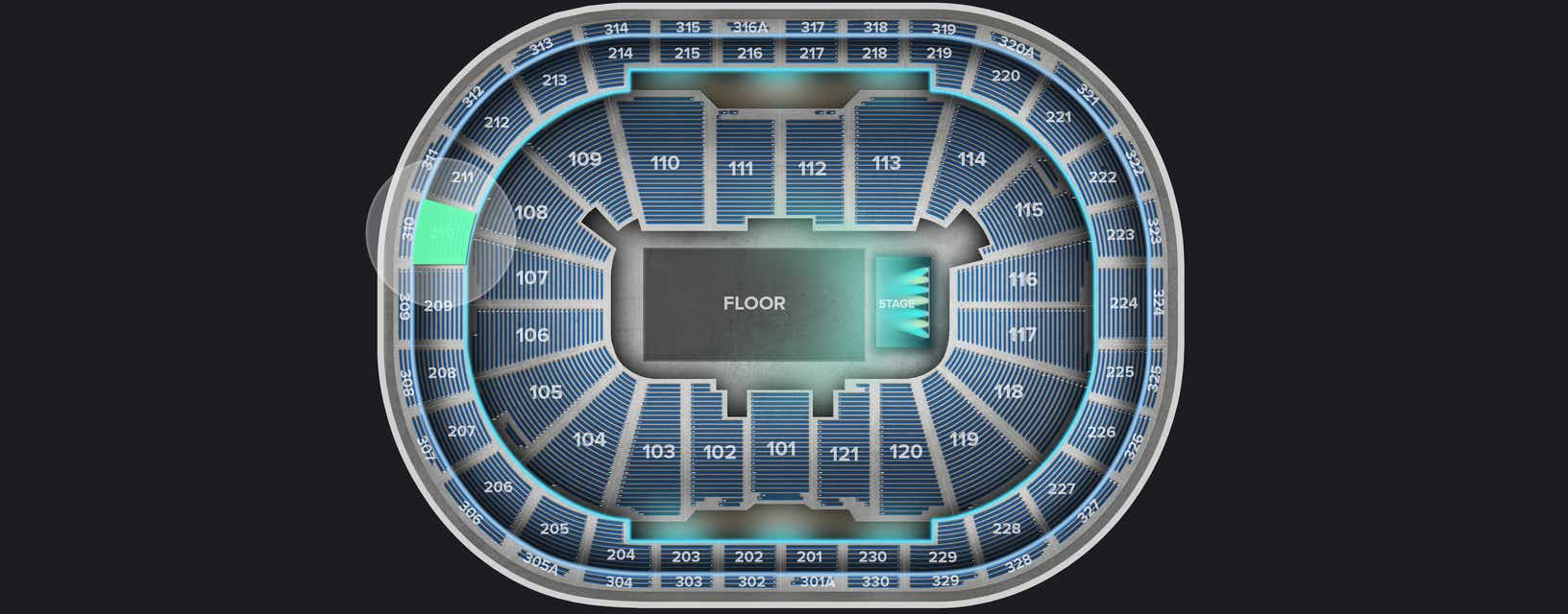 Seat view from Middle