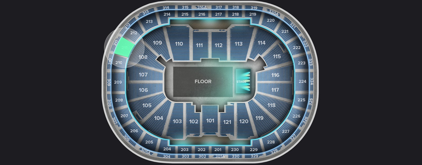 Seat view from Middle