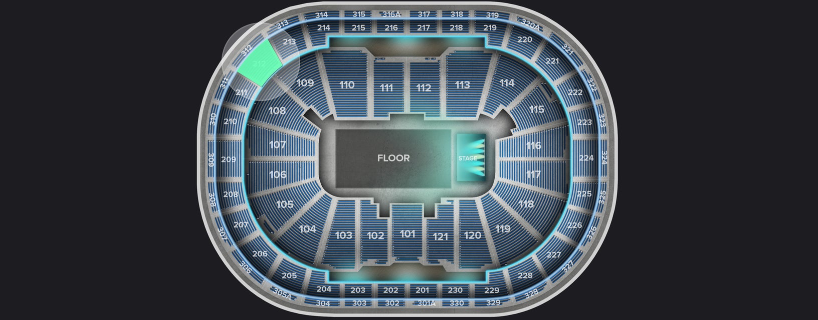 Seat view from Middle