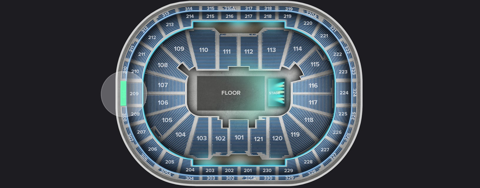 Seat view from Upper