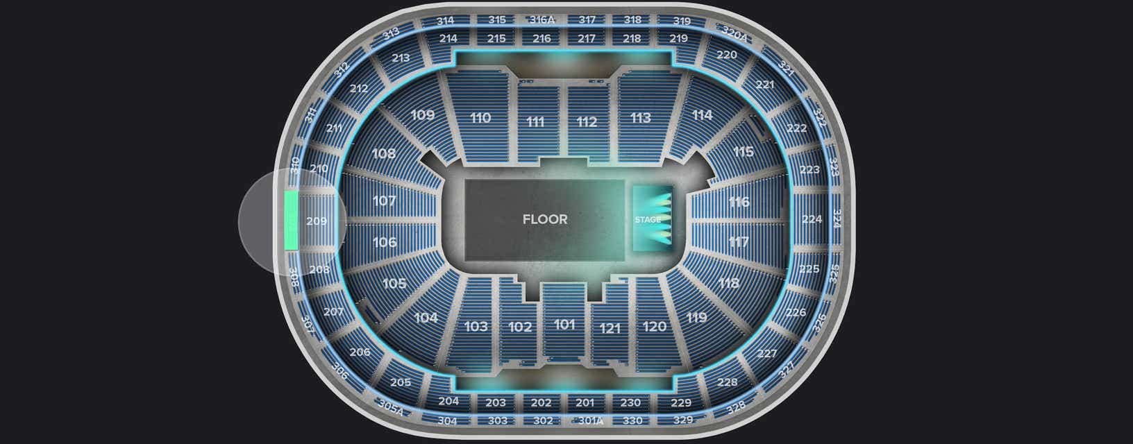 Seat view from Upper