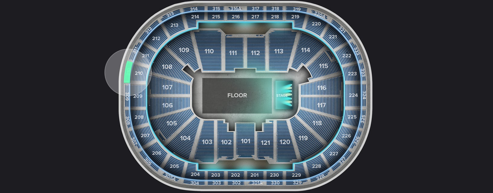 Seat view from Upper