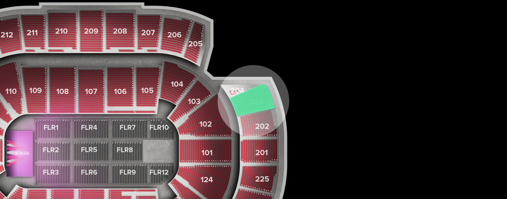 Seat view from Upper