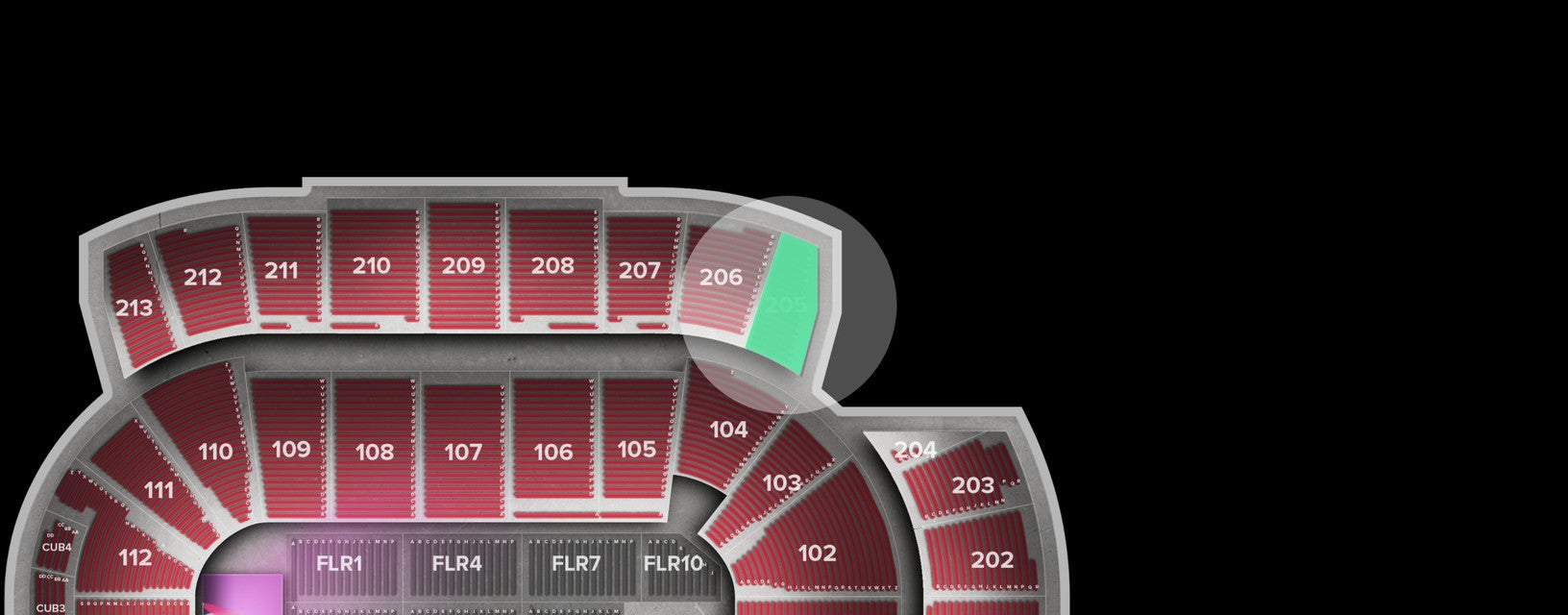 Seat view from Upper