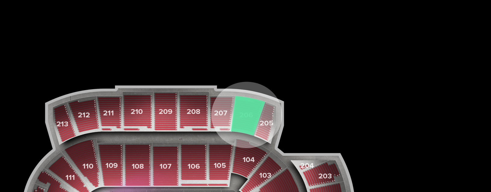 Seat view from Upper