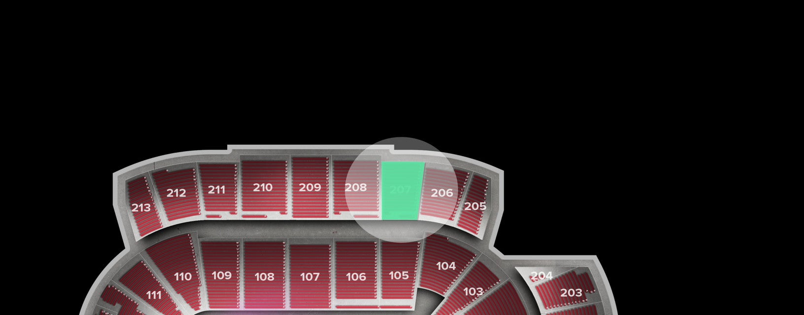 Seat view from Upper