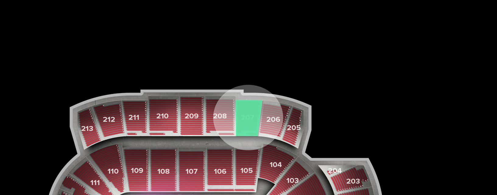 Seat view from Upper