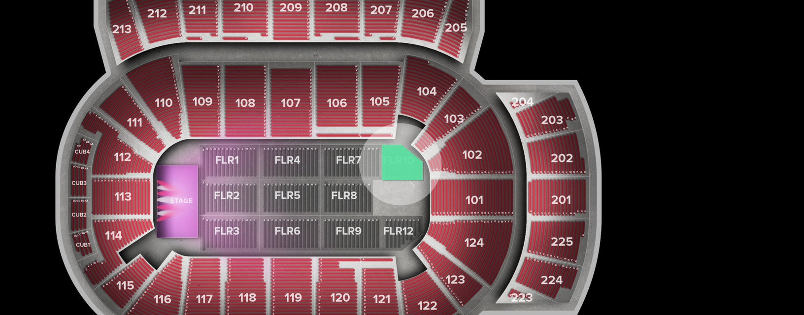 Seat view from Floor