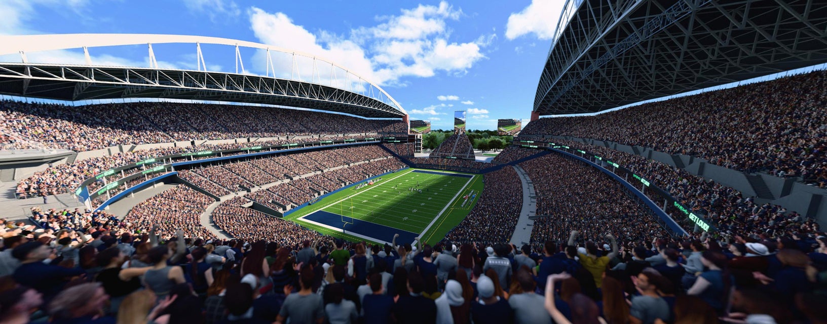 Seat view from Upper Level End Zone