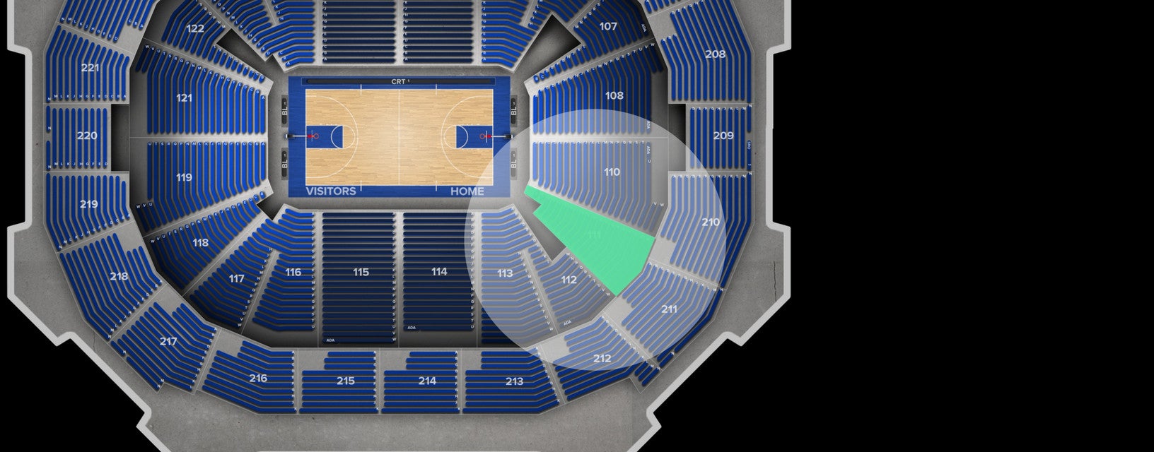 Seat view from Lower Corner