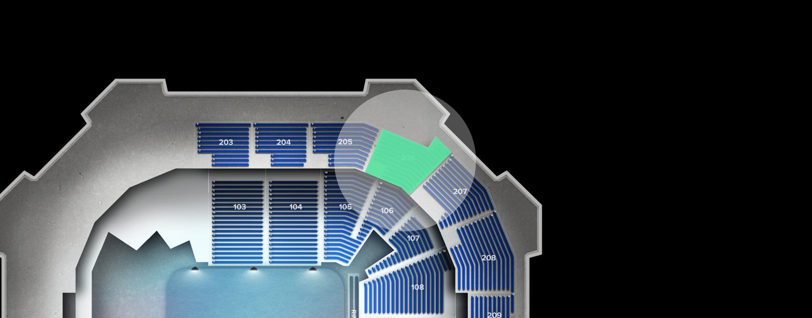 Seat view from Upper