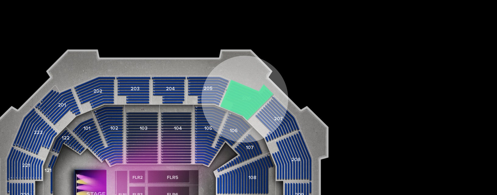 Seat view from Upper