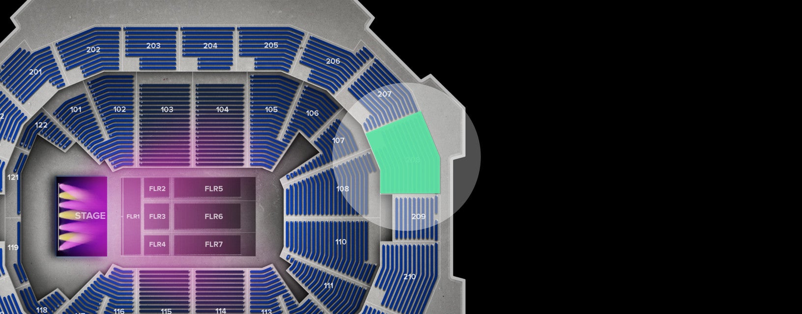 Seat view from Upper