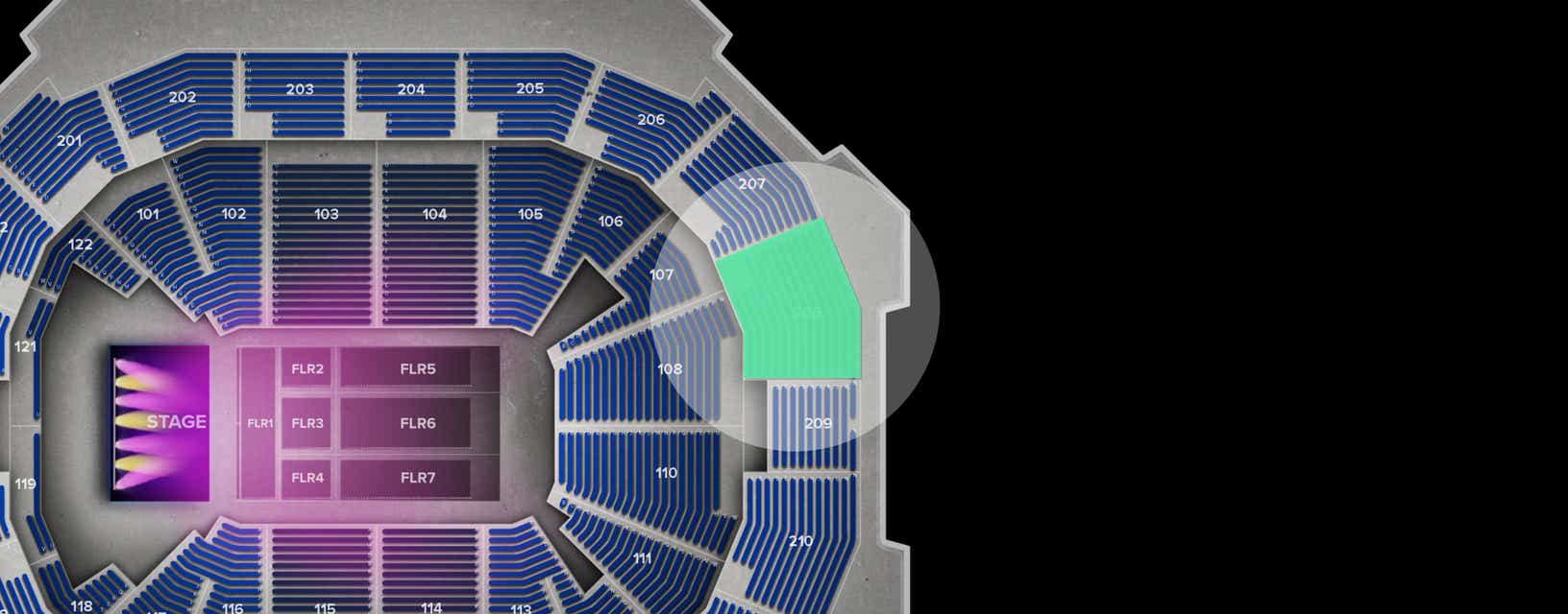 Seat view from Upper