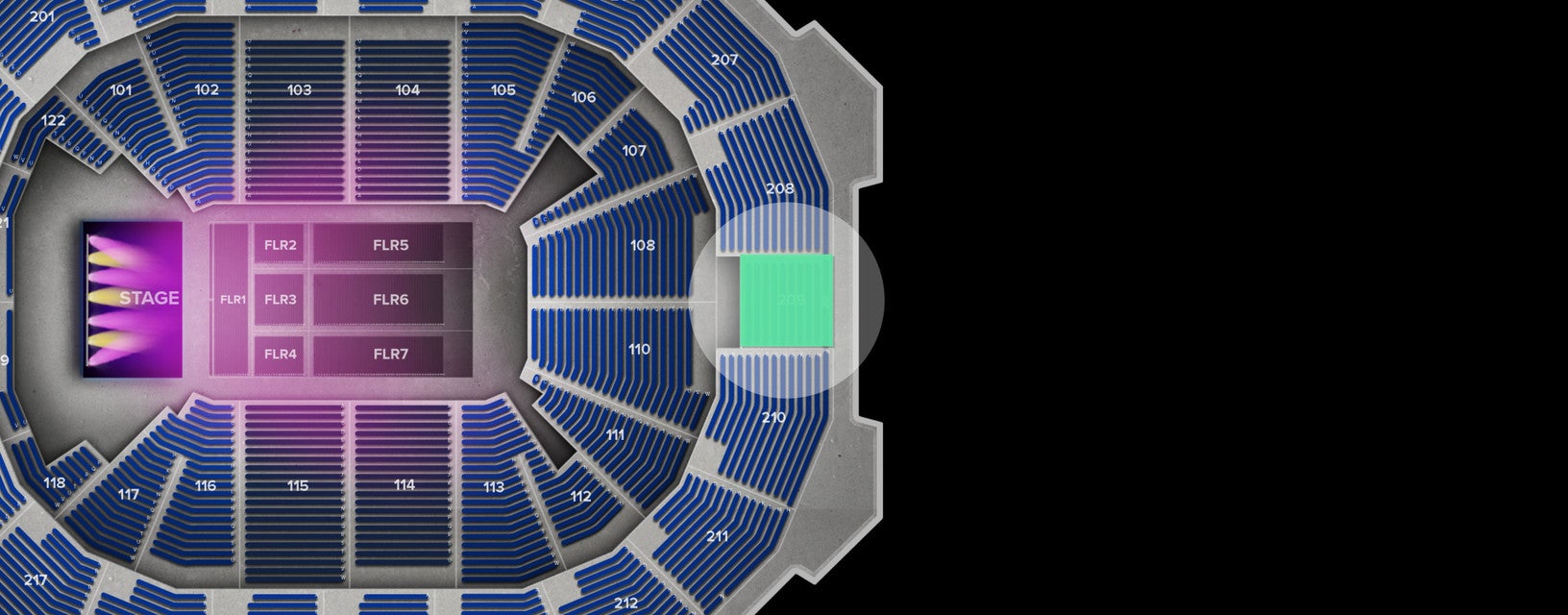 Seat view from Upper