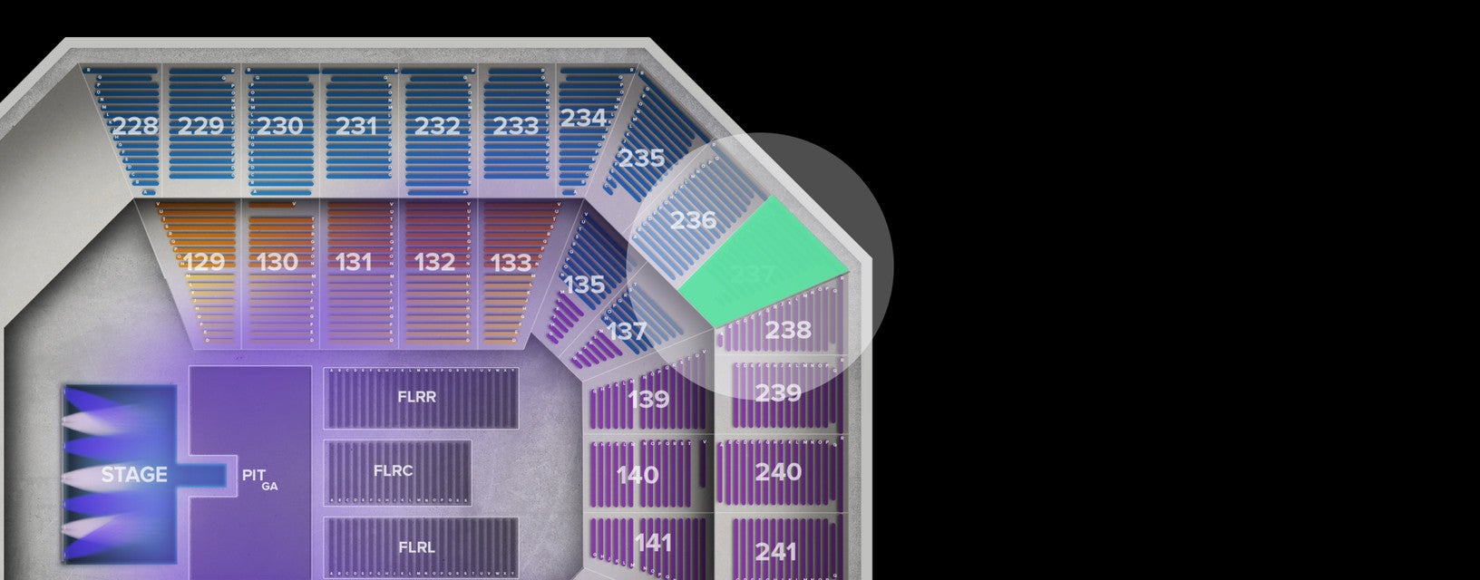 Seat view from Upper