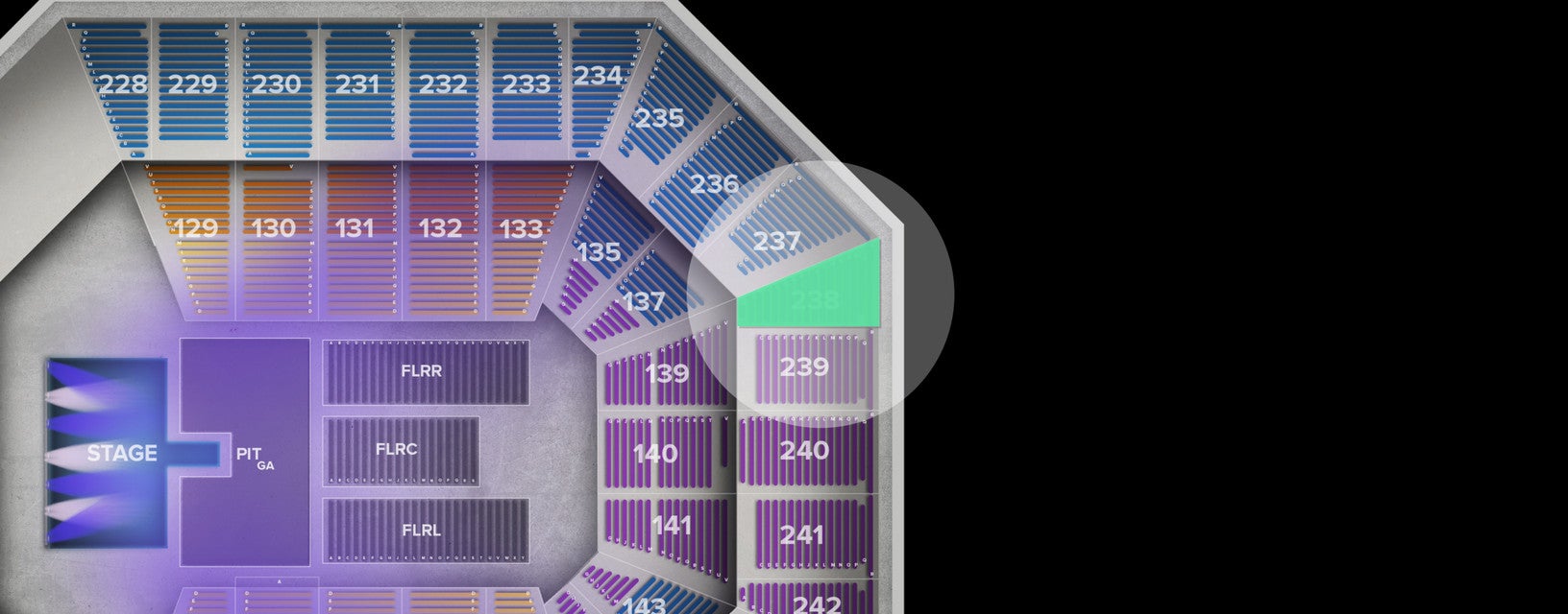Seat view from Upper