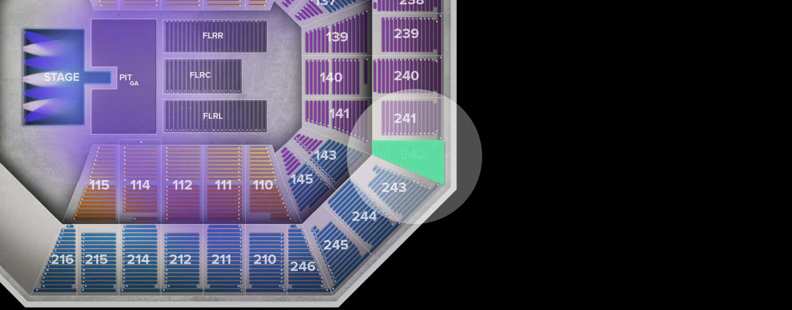 Seat view from Upper