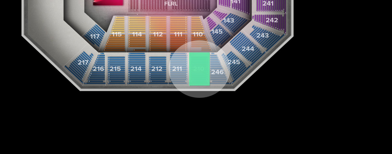 Seat view from Upper