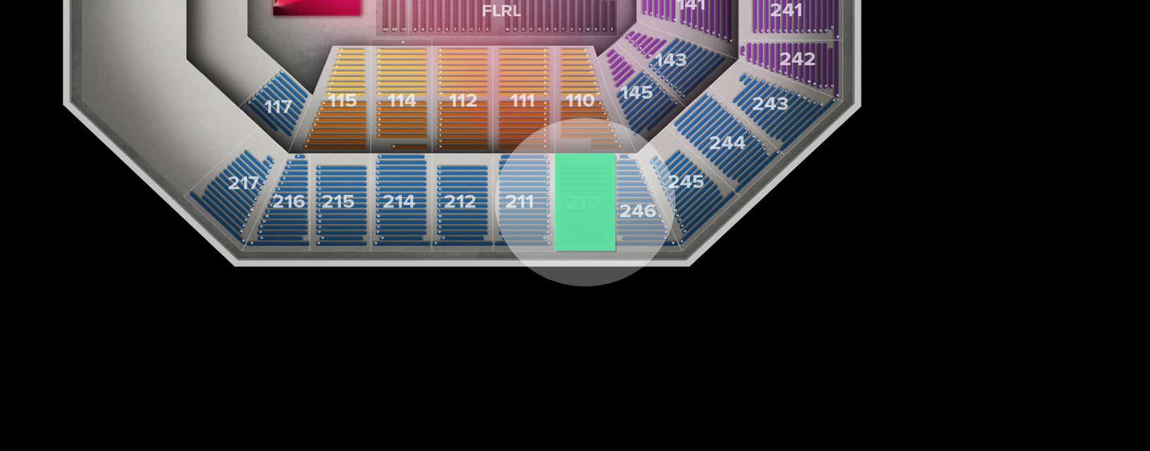 Seat view from Upper