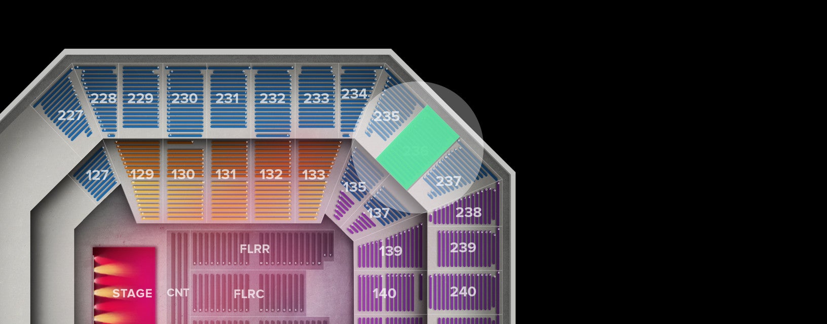 Seat view from Upper