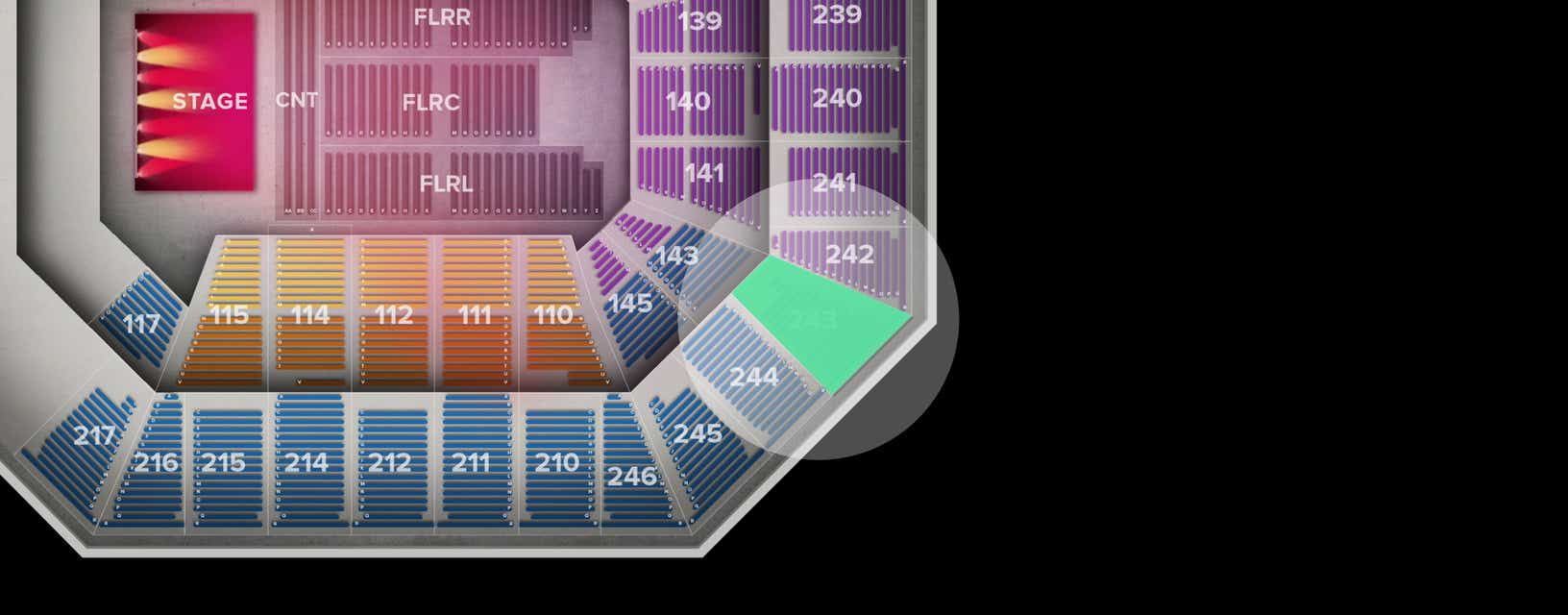 Seat view from Upper