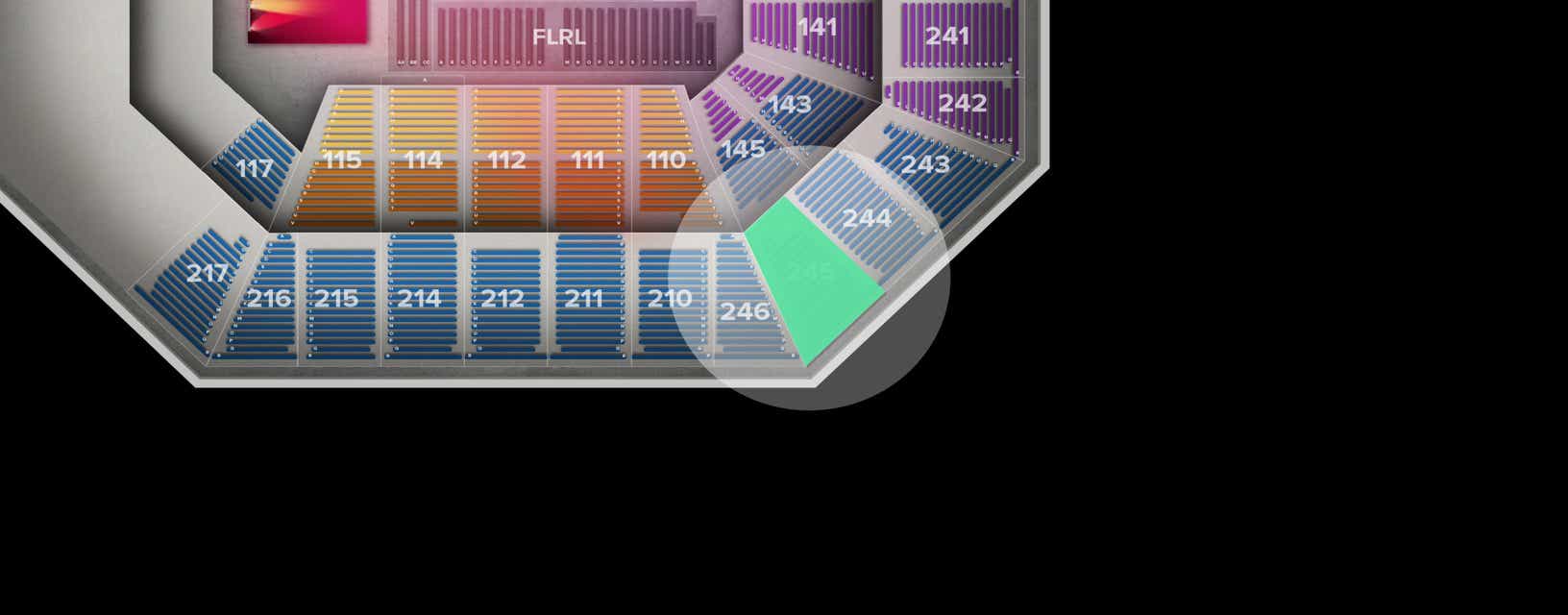 Seat view from Upper