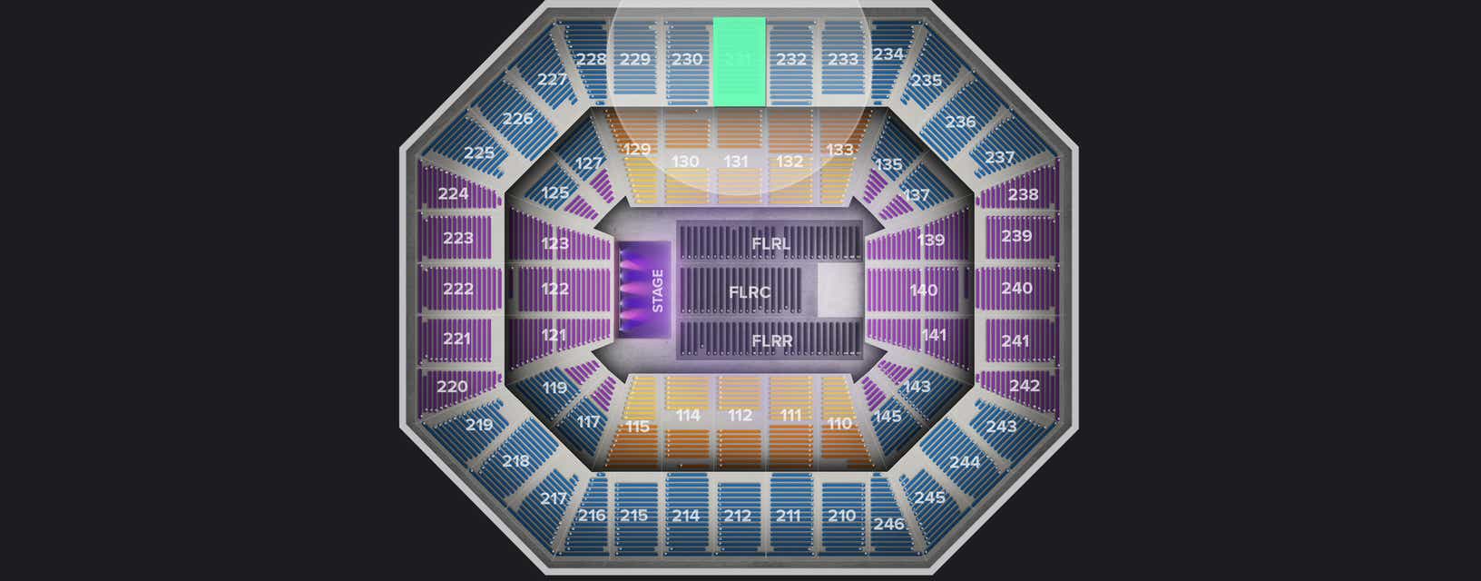 Seat view from Upper