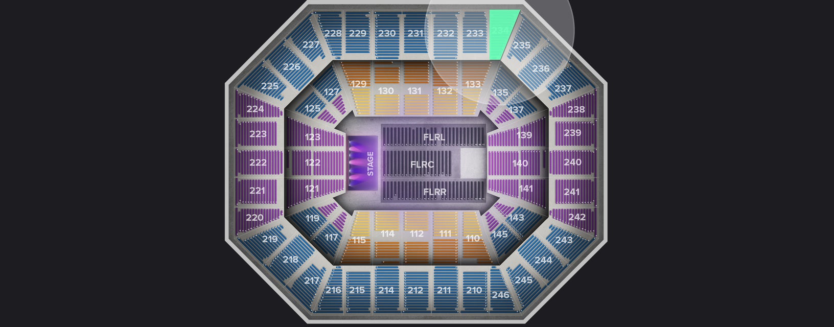 Seat view from Upper