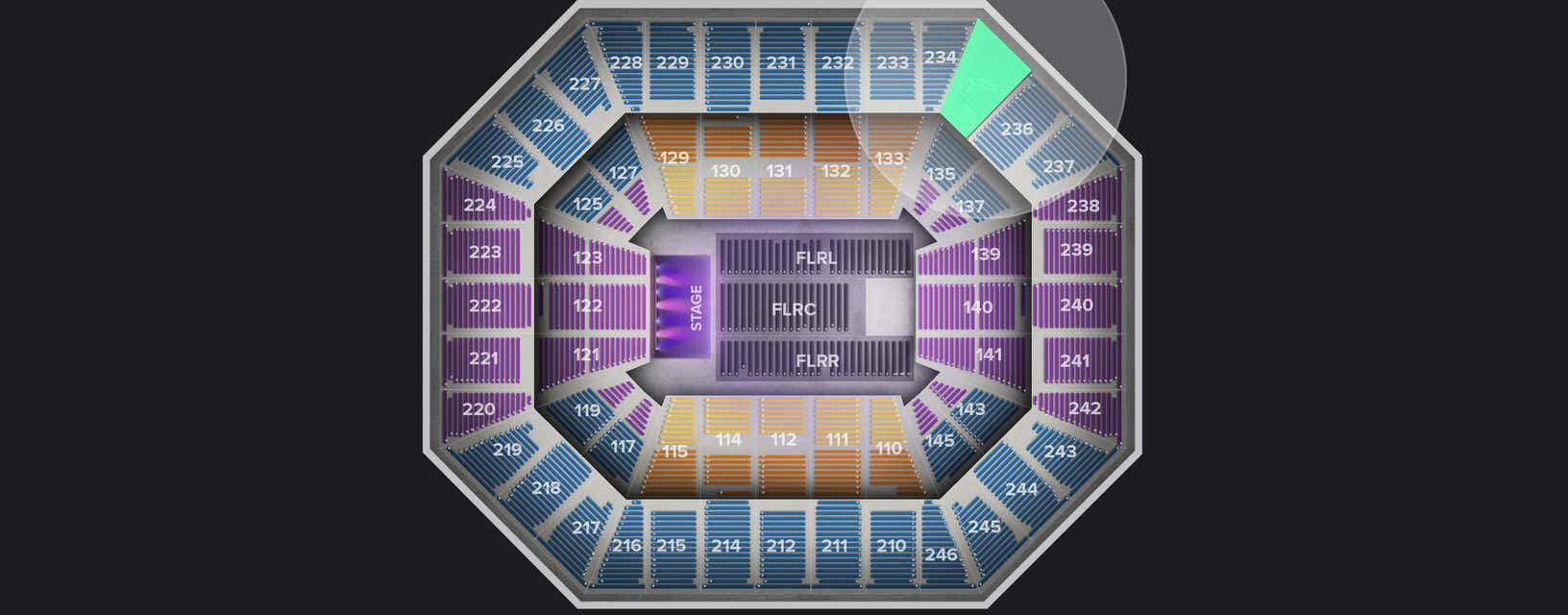 Seat view from Upper
