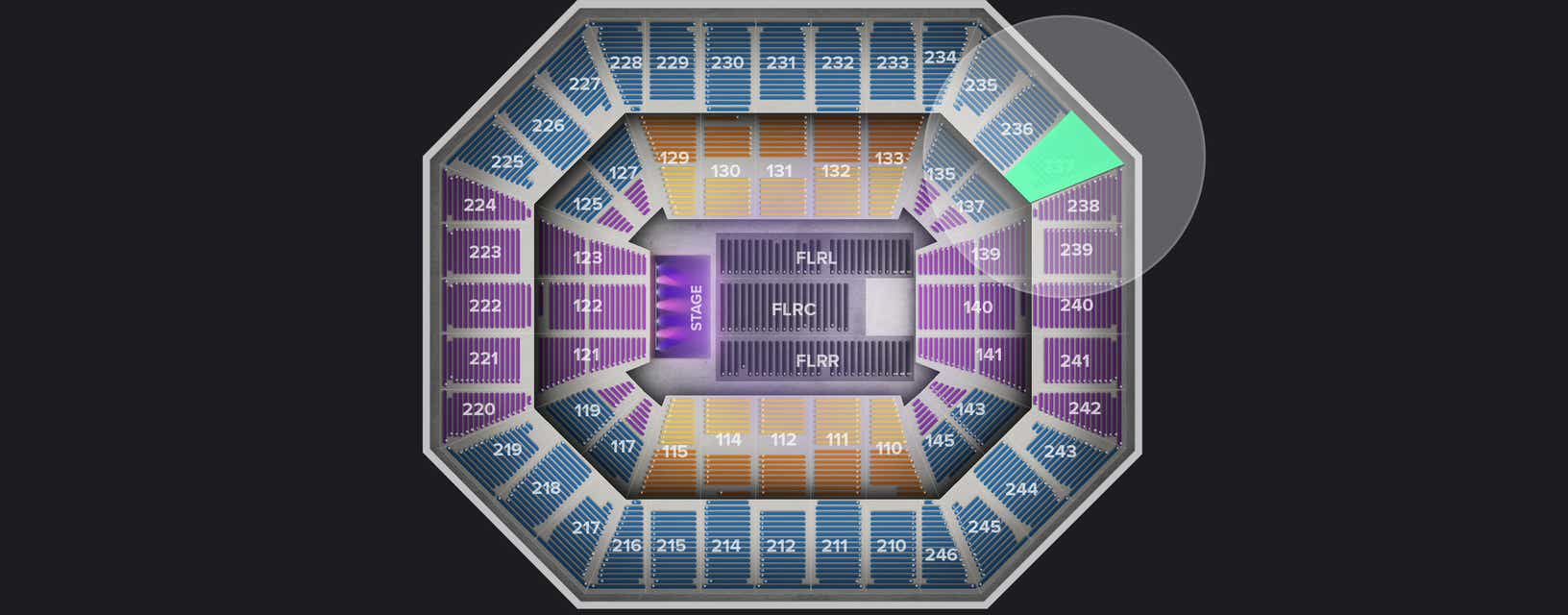 Seat view from Upper