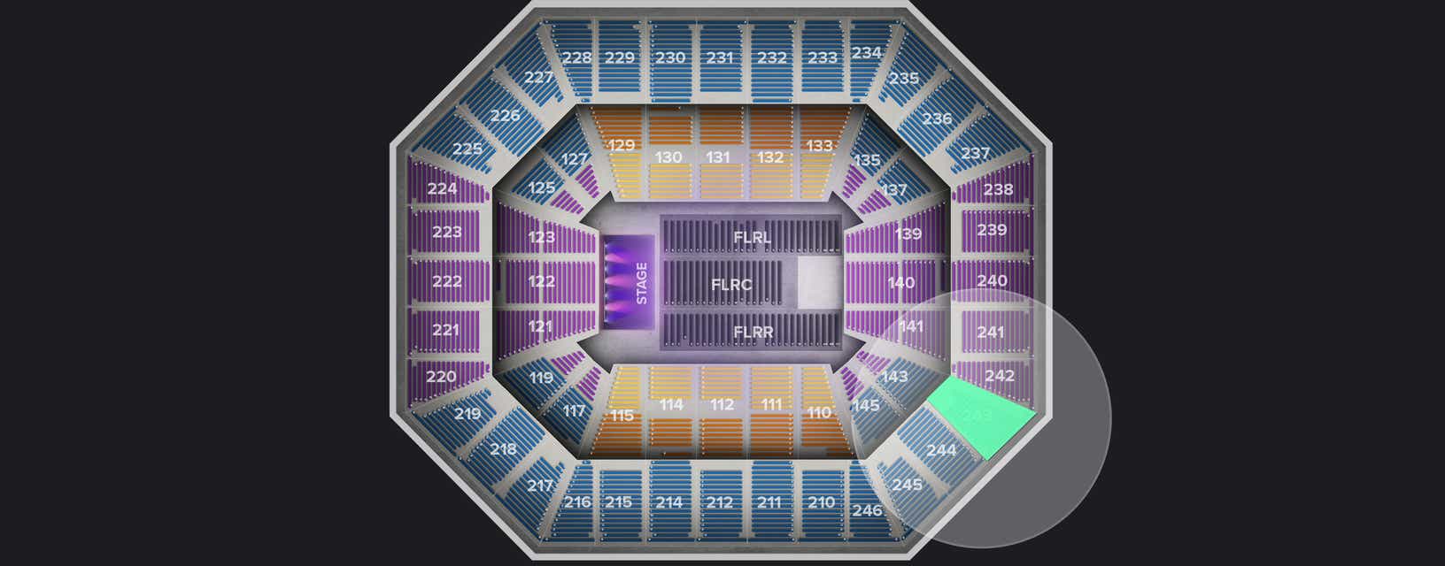 Seat view from Upper