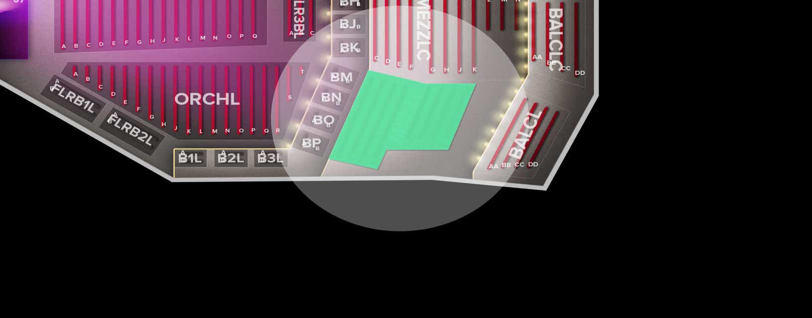 Seat view from Mezzanine Left