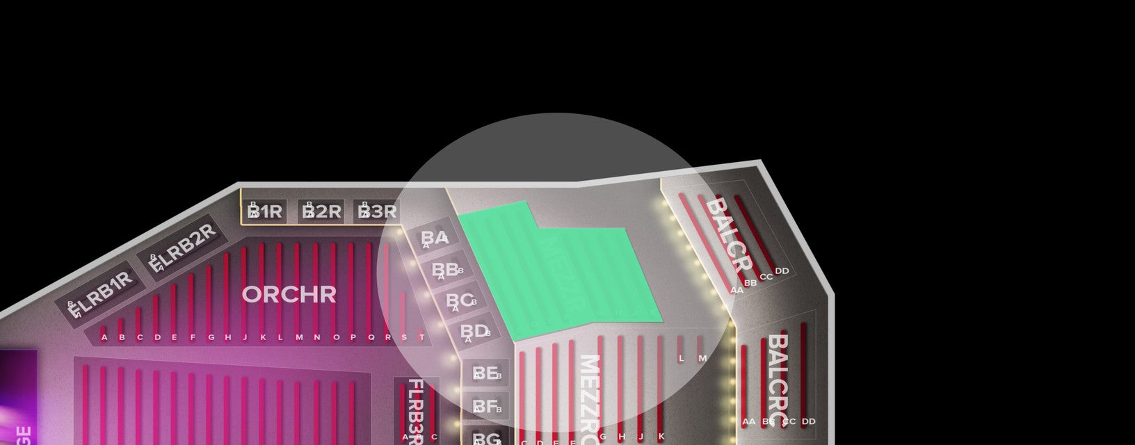 Seat view from Mezzanine Right