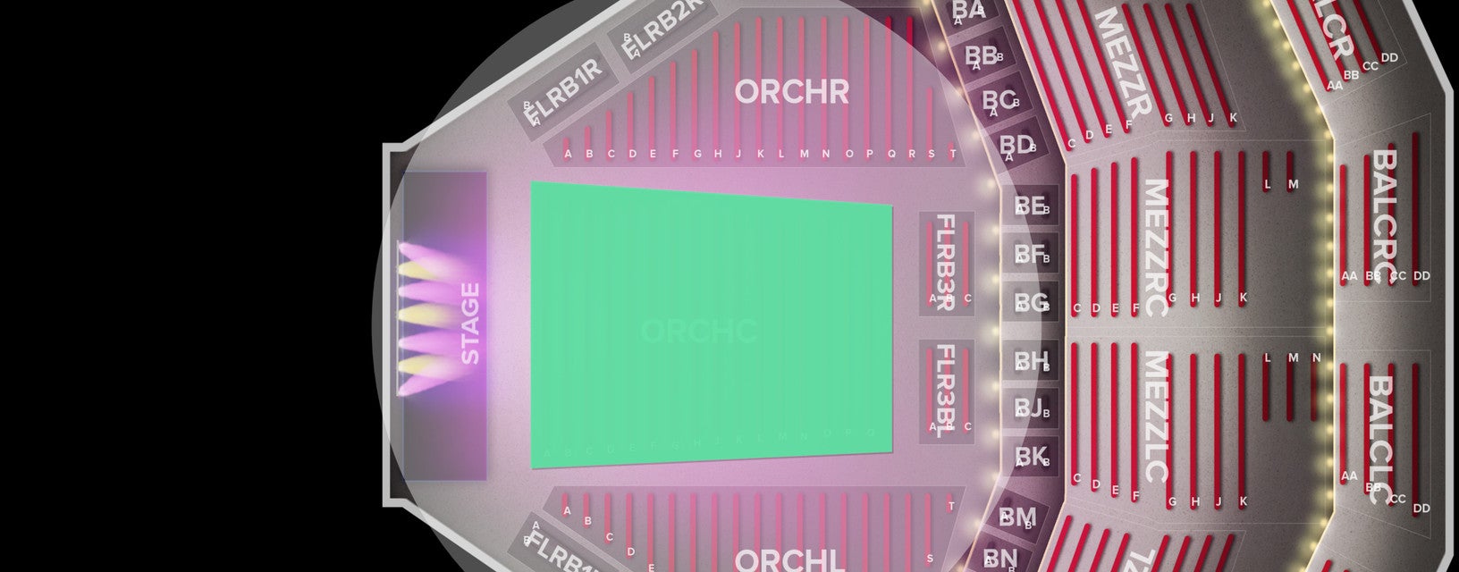 Seat view from Orchestra Center