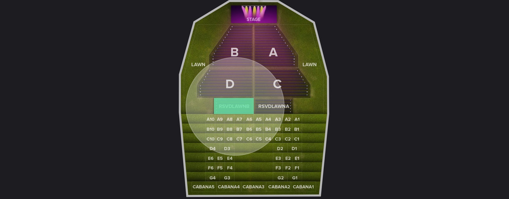 Seat view from Lawn