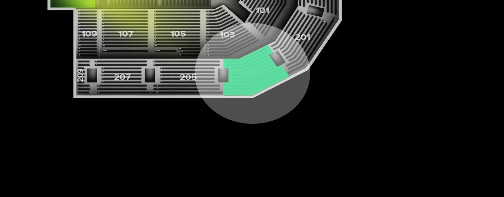 Seat view from Upper