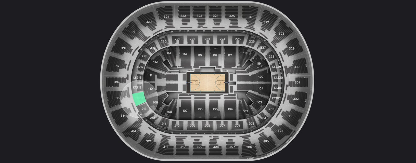 Seat view from South Lower Terrace
