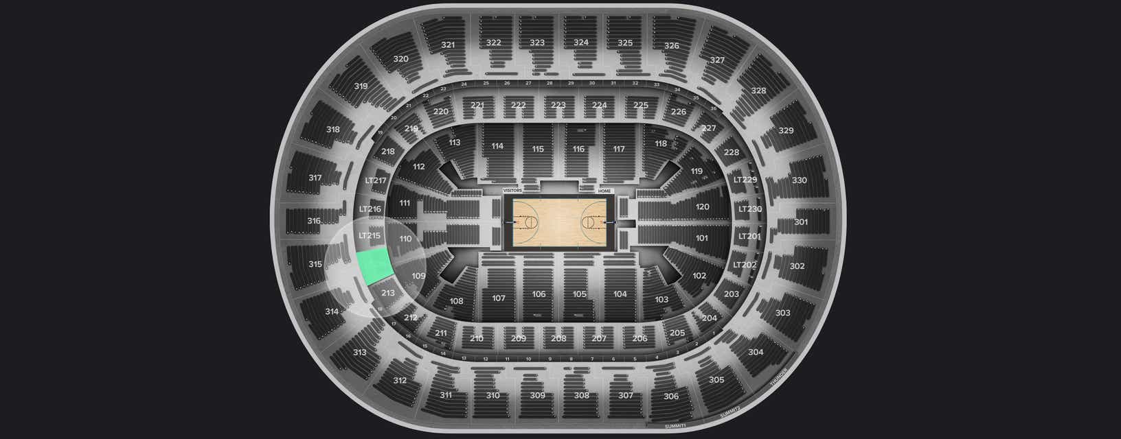 Seat view from South Lower Terrace