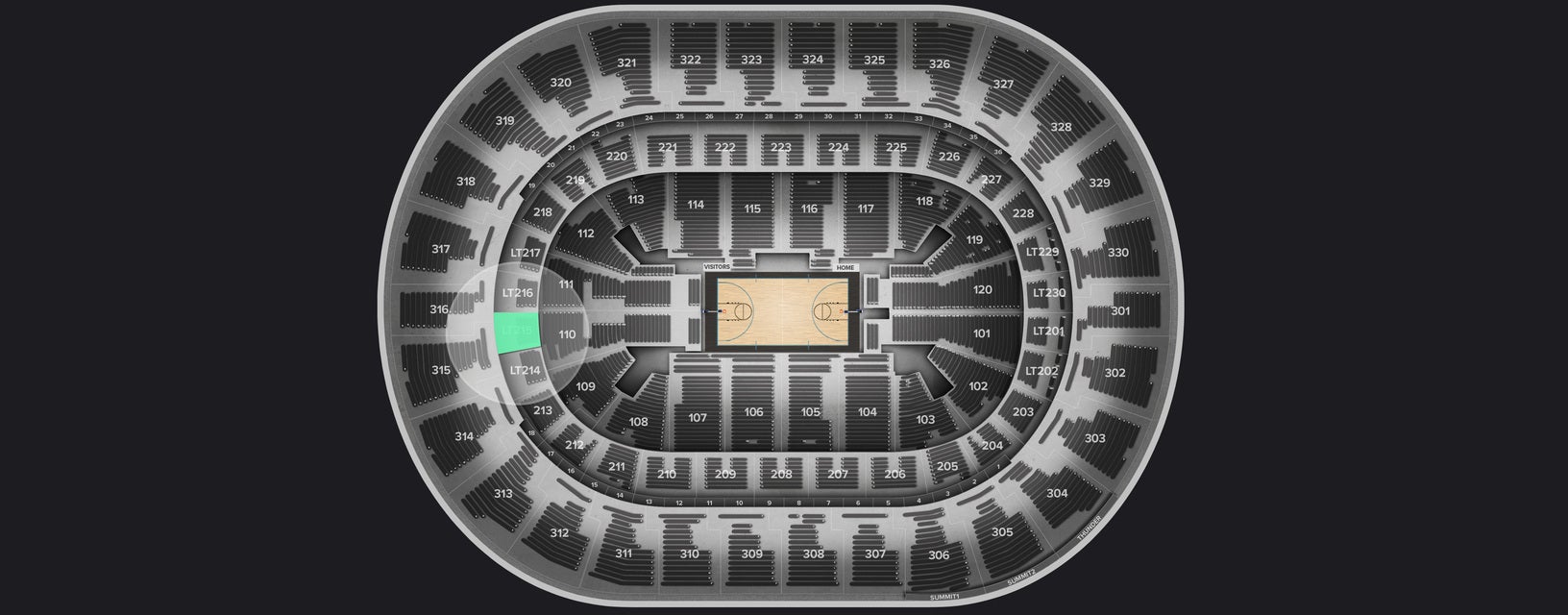 Seat view from South Lower Terrace