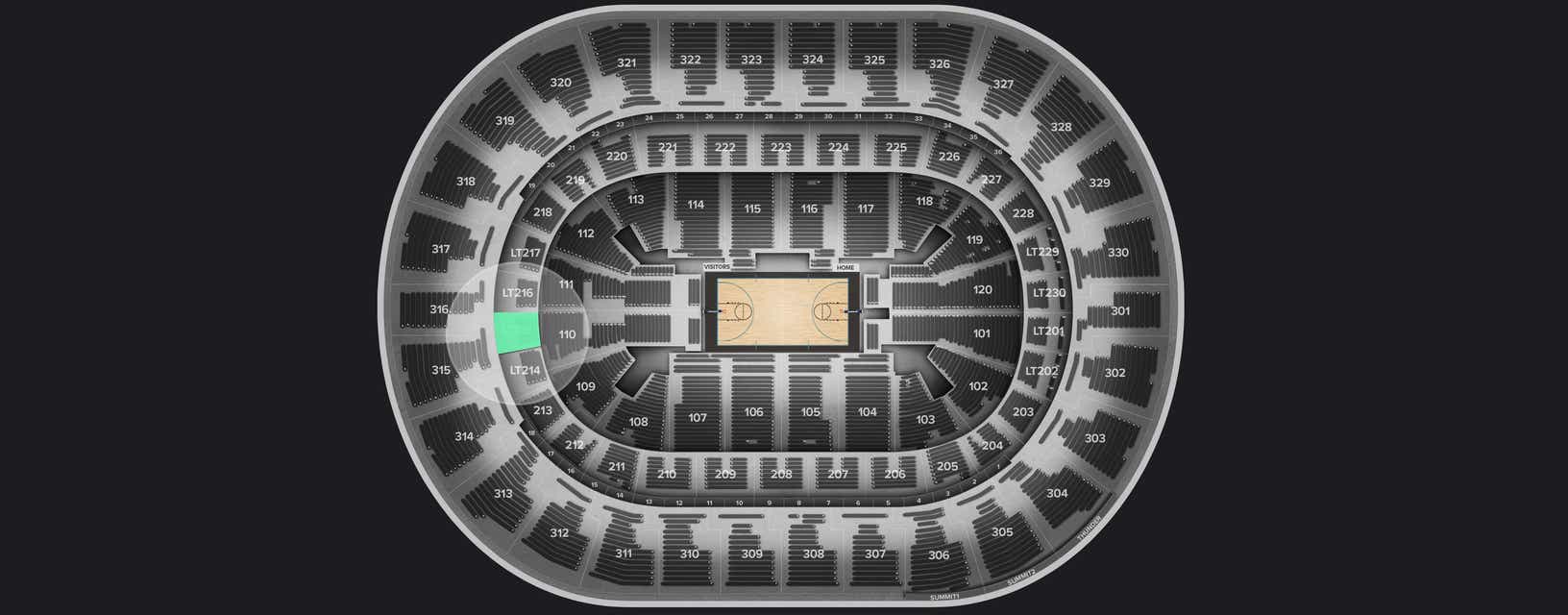 Seat view from South Lower Terrace