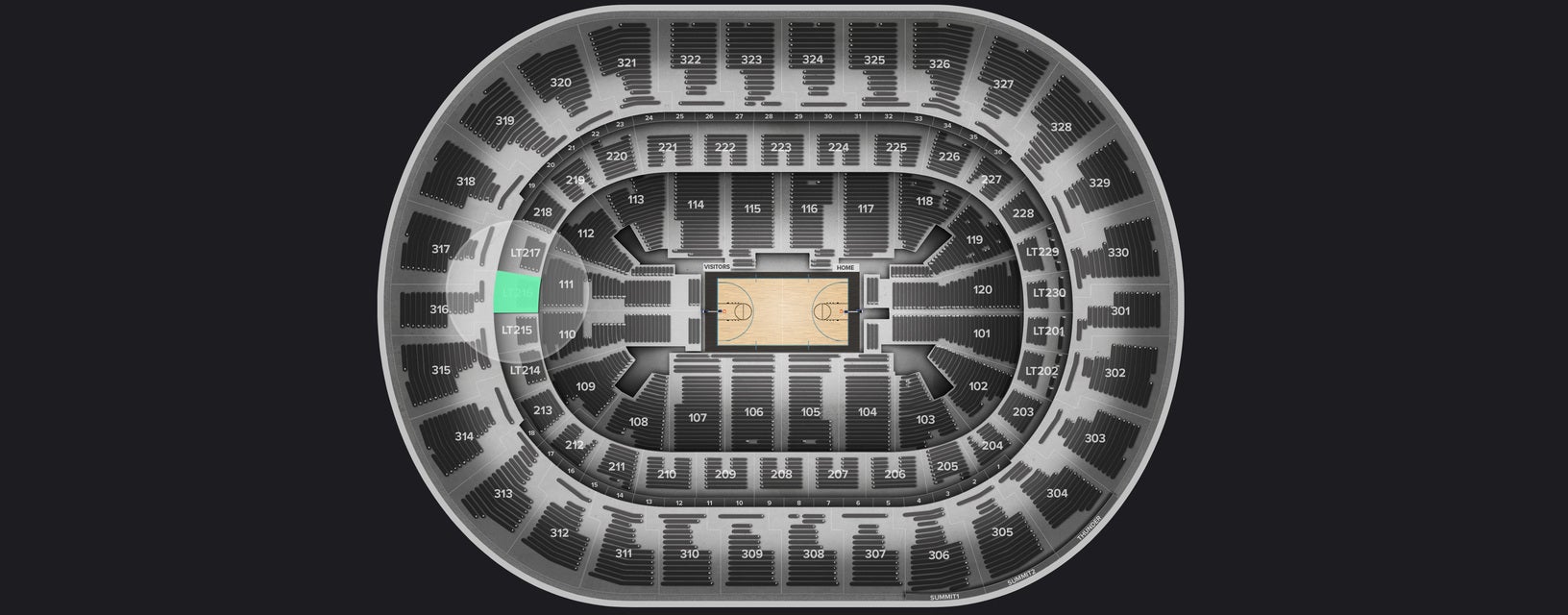 Seat view from South Lower Terrace