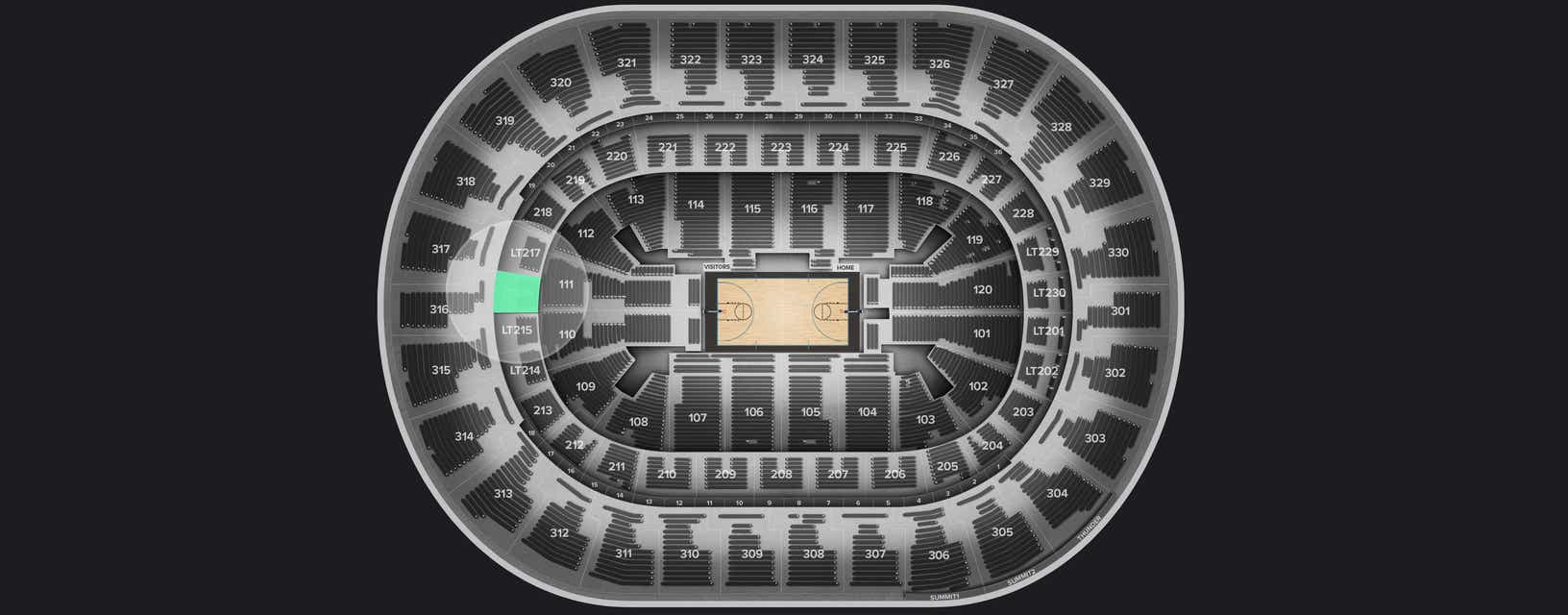 Seat view from South Lower Terrace