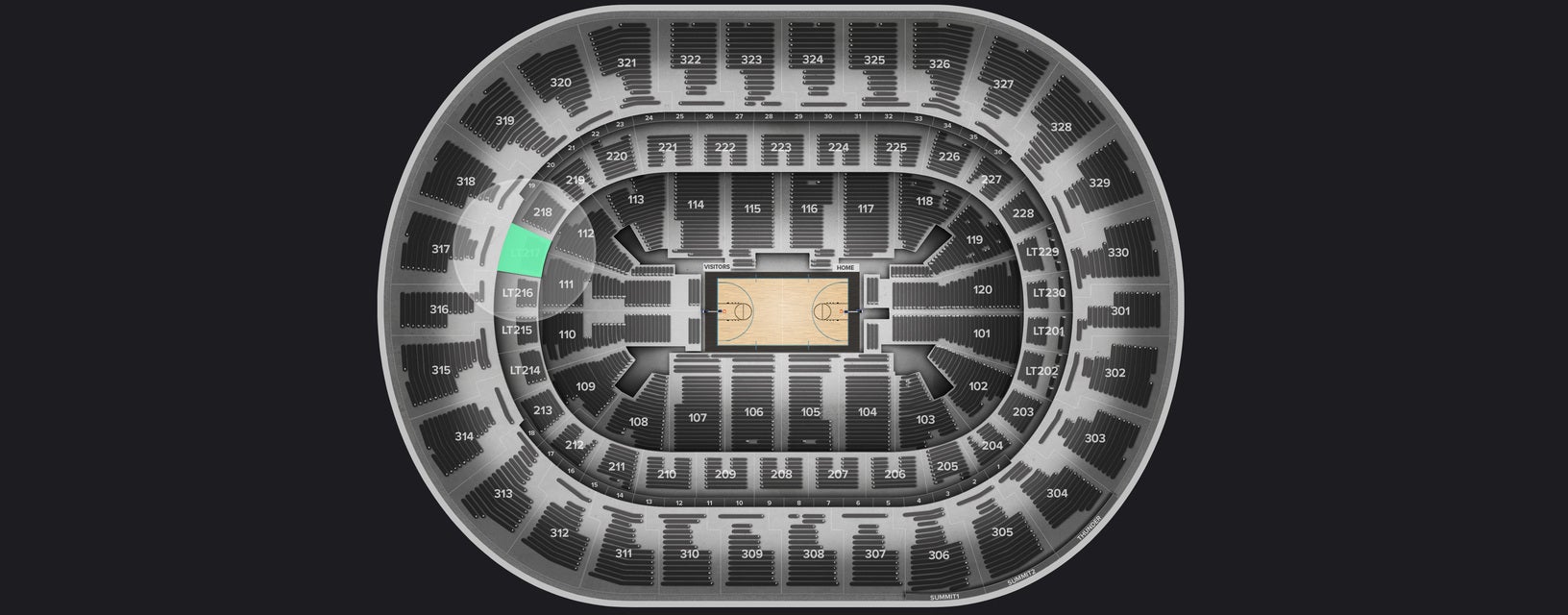 Seat view from South Lower Terrace