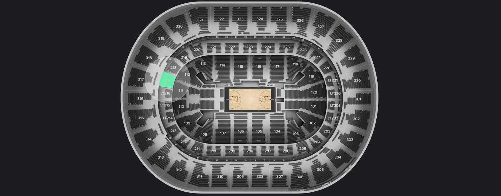 Seat view from South Lower Terrace