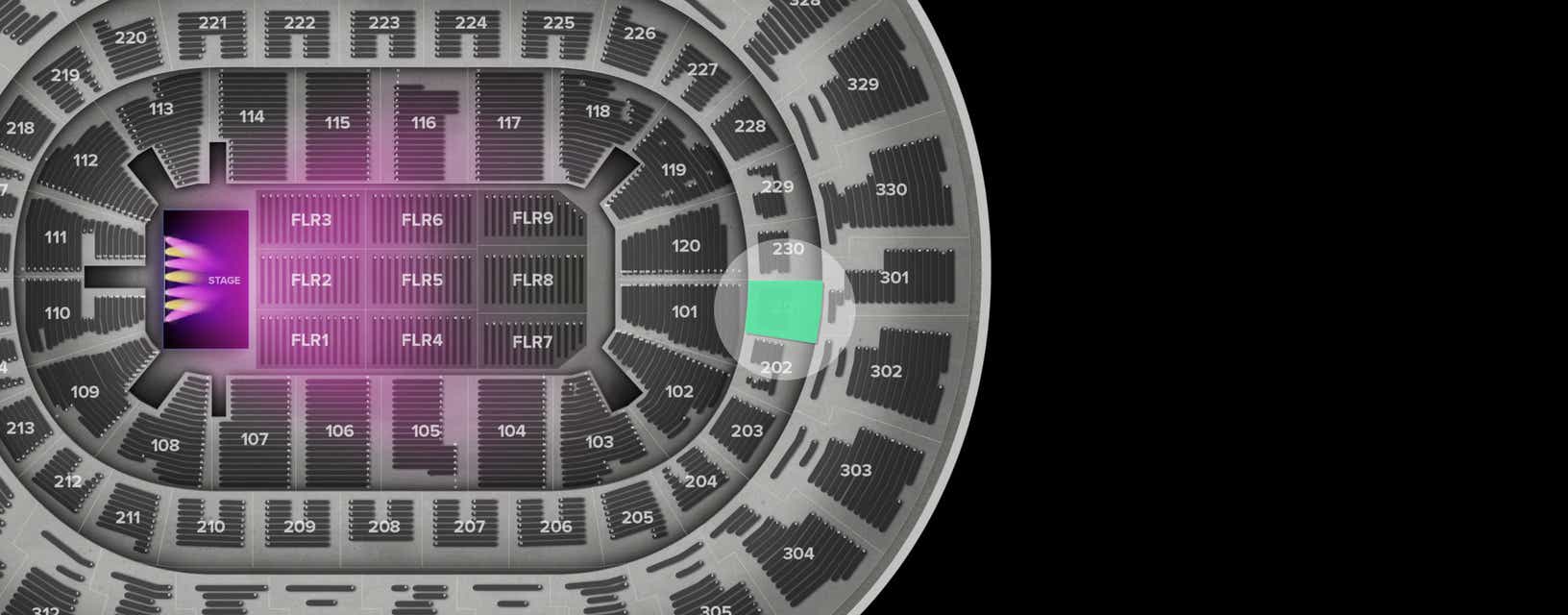 Seat view from Club