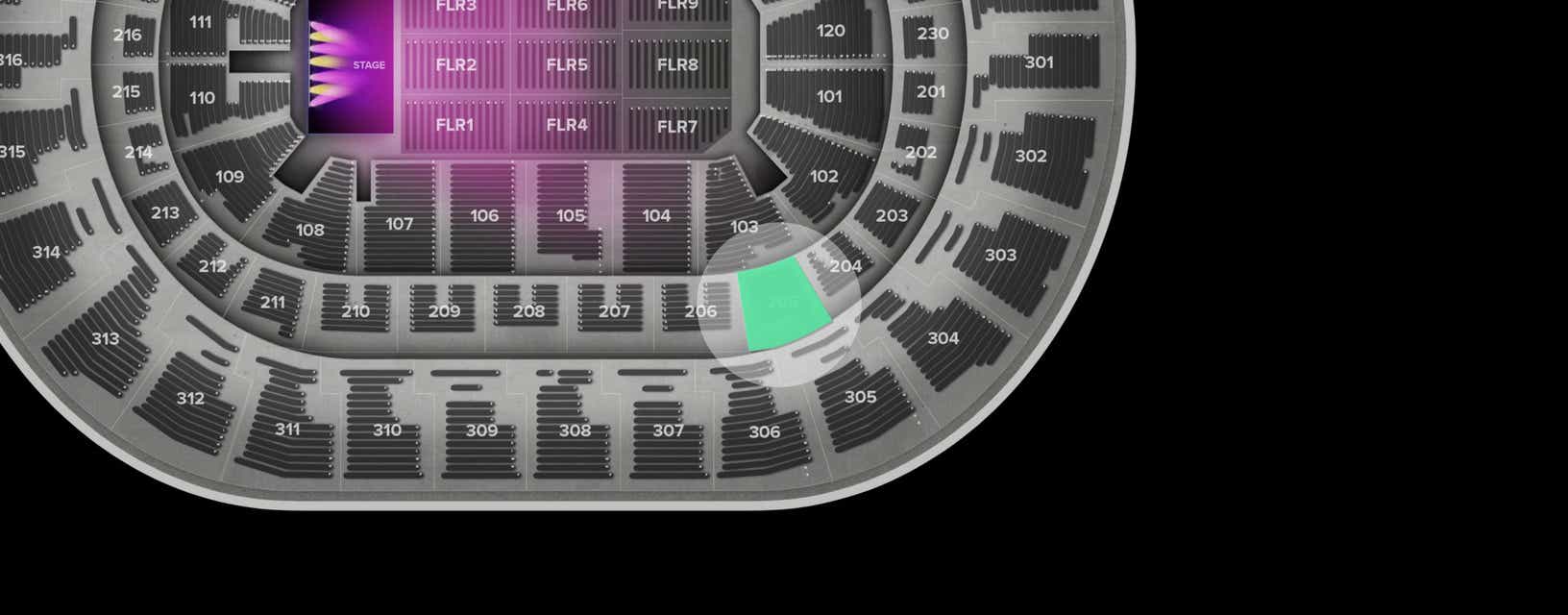 Seat view from Club