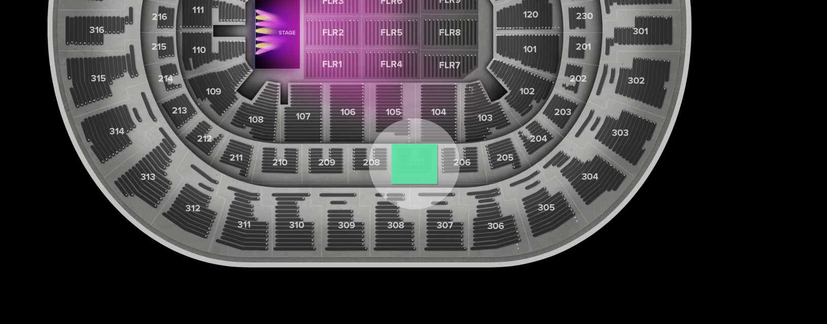 Seat view from Club