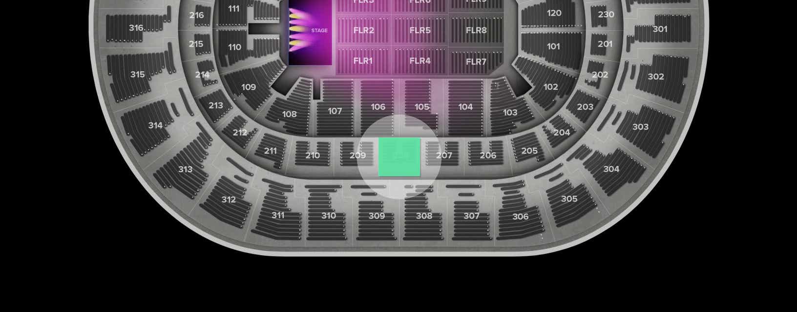Seat view from Club