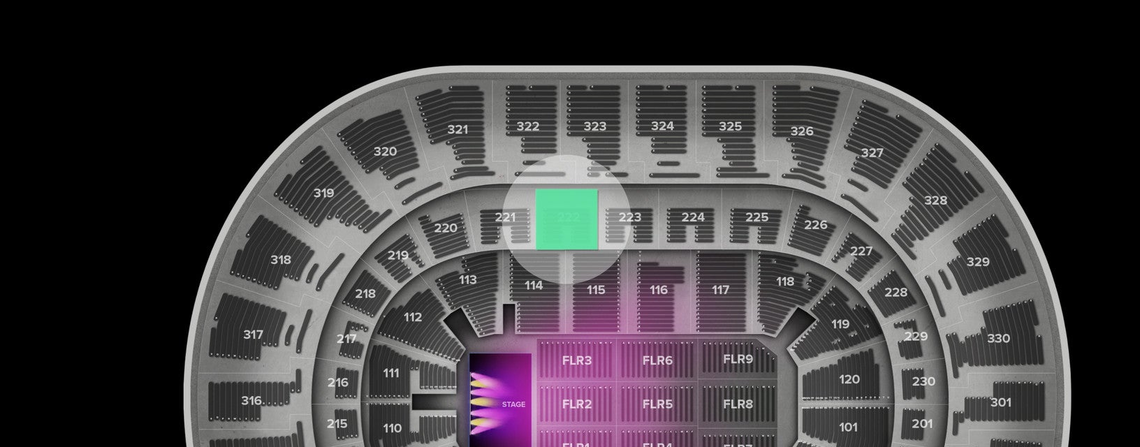 Seat view from Club
